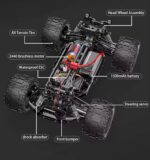 Pickup truck KF18 1:14, brushless, 75km/h, Black - Image 6