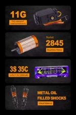 Mini monster PT14R 1:14, brushless, 80km/h, Red - Image 4