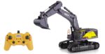 Excavator HUINA 1592 1:14, Yellow